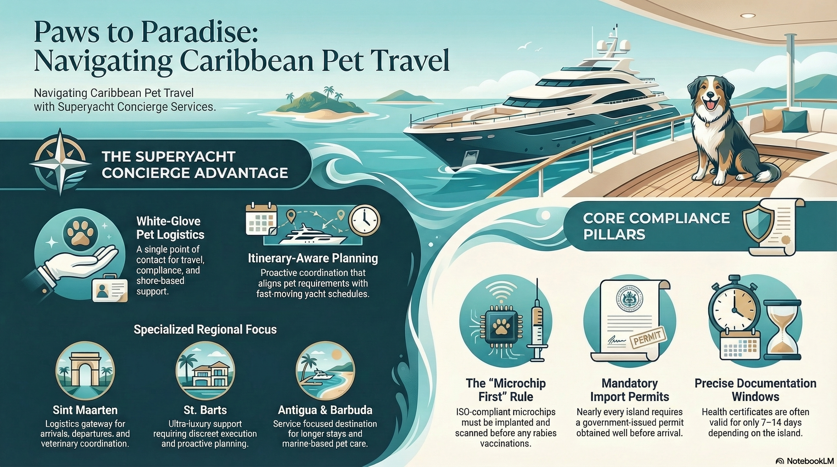 Yacht pet travel guide